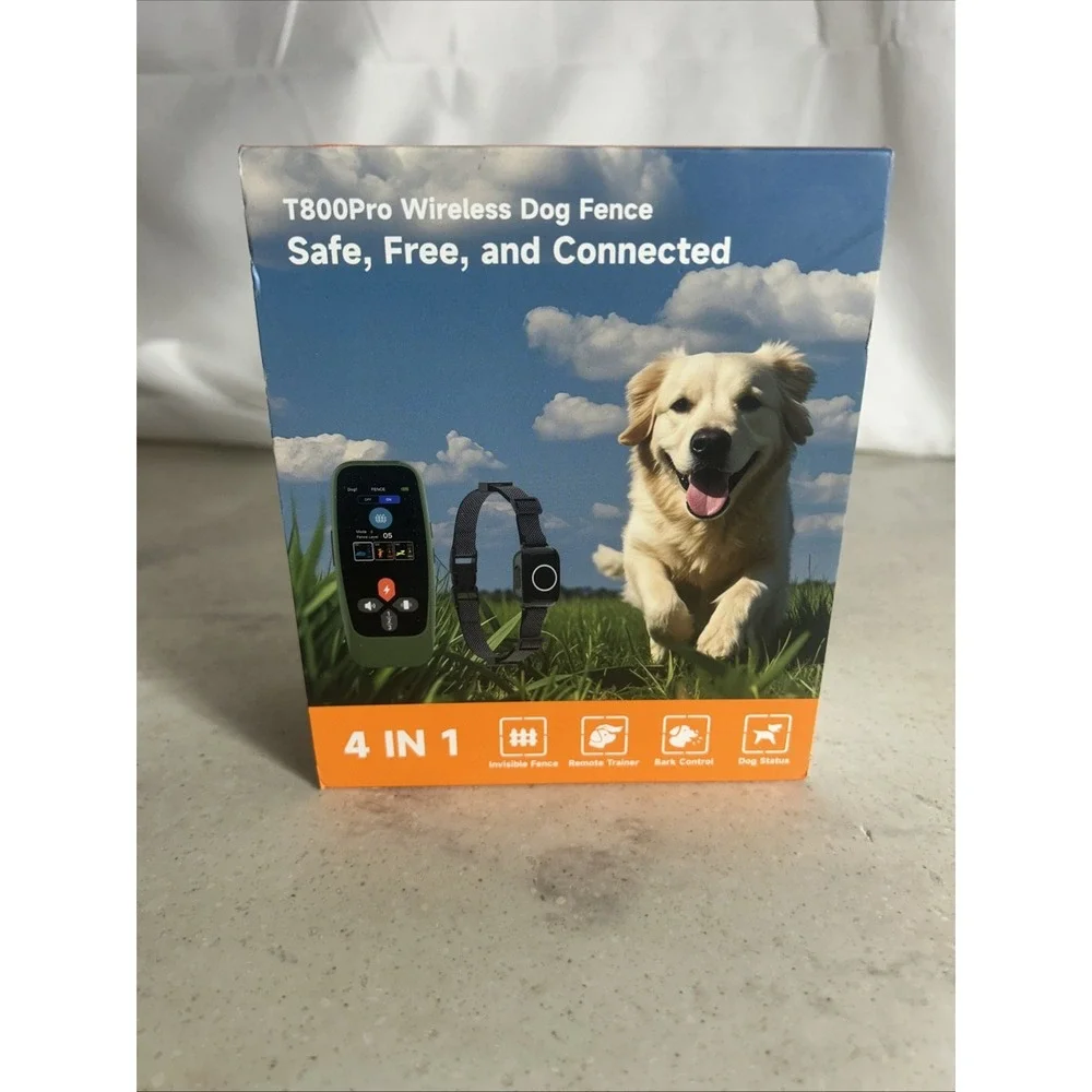 KITPLUS Wireless Dog Fence System: Electric for Dogs 4-in-1 Green